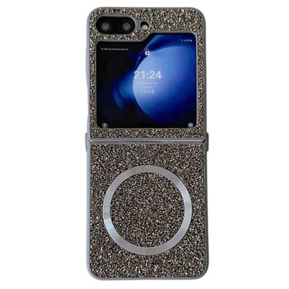 For Samsung Galaxy Z Flip3 Glitter MagSafe PC Phone Case(Silver) - Galaxy Phone Cases by buy2fix | Online Shopping UK | buy2fix