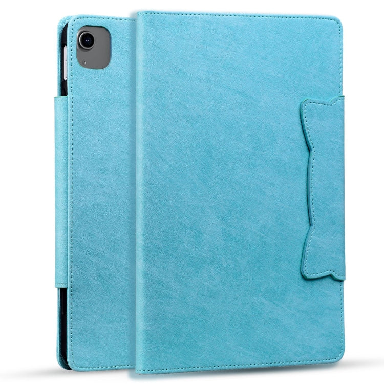 For iPad Air 13 2024 Cat Buckle Leather Smart Tablet Case(Sky Blue) - iPad Air 13 2024 Cases by buy2fix | Online Shopping UK | buy2fix