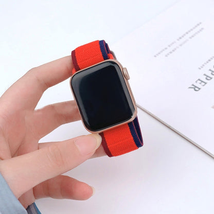 For Apple Watch Ultra 49mm Nylon Elastic Buckle Watch Band(Orange) - Watch Bands by buy2fix | Online Shopping UK | buy2fix