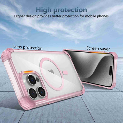 For iPhone 13 Pro Transparent MagSafe Magnetic Phone Case(Pink) - iPhone 13 Pro Cases by buy2fix | Online Shopping UK | buy2fix