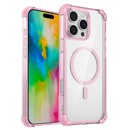 For iPhone 16 Pro Transparent MagSafe Magnetic Phone Case(Pink) - iPhone 16 Pro Cases by buy2fix | Online Shopping UK | buy2fix