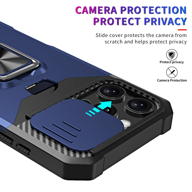 For iPhone 16 Pro Max Camera Shield Card Slot PC+TPU Phone Case(Silver) - iPhone 16 Pro Max Cases by buy2fix | Online Shopping UK | buy2fix