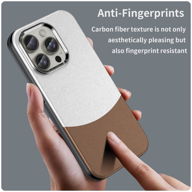 For iPhone 16 Pro Leather Texture MagSafe Magnetic TPU + PC Phone Case(Brown) - iPhone 16 Pro Cases by buy2fix | Online Shopping UK | buy2fix