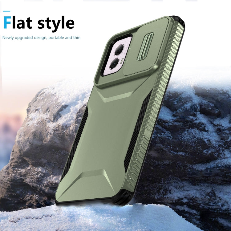 For Motorola Moto G Power 5G 2024 Sliding Camshield Phone Case(Alpine Green) - Motorola Cases by buy2fix | Online Shopping UK | buy2fix