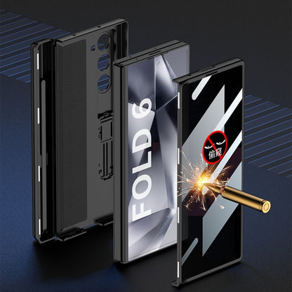 For Samsung Galaxy Z Fold6 GKK Integrated Anti Peep Full Coverage Magnetic Fold Phone Case with Pen Box, Not Included Pen(Black) - Galaxy Z Fold6 5G Cases by GKK | Online Shopping UK | buy2fix