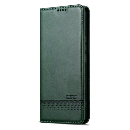 For Redmi Note 14 Pro 5G AZNS Magnetic Calf Texture Flip Leather Phone Case(Dark Green) - Note 14 Pro Cases by AZNS | Online Shopping UK | buy2fix