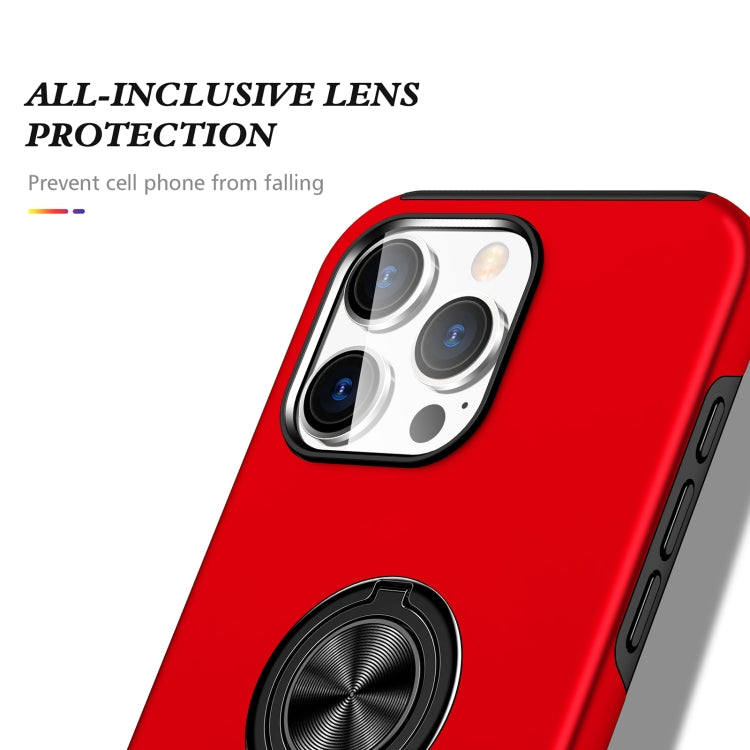 For iPhone 16 Pro Magnetic Ring Holder Phone Case(Red) - iPhone 16 Pro Cases by buy2fix | Online Shopping UK | buy2fix