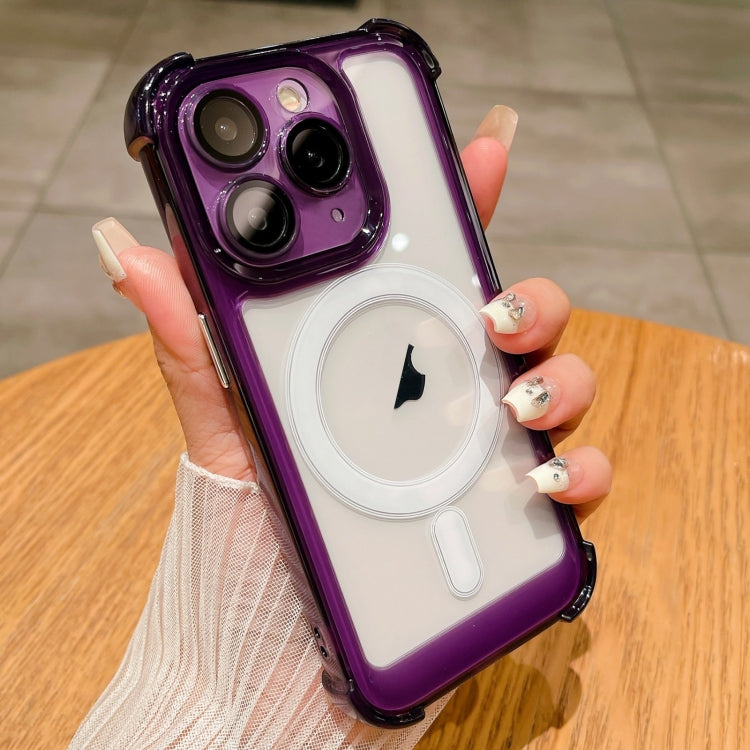 For iPhone 11 Pro Max Clear Acrylic + TPU MagSafe Magnetic Phone Case(Purple) - iPhone 11 Pro Max Cases by buy2fix | Online Shopping UK | buy2fix