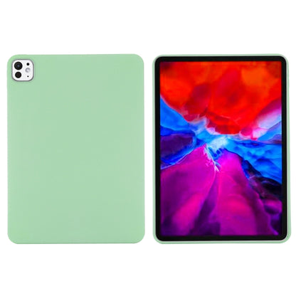 For iPad Pro 11 2024 Pure Color Liquid Silicone Shockproof Tablet Case(Green) - iPad Pro 11 2024 Cases by buy2fix | Online Shopping UK | buy2fix