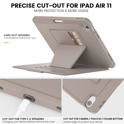 For iPad Air 11 2024 Smart B Magnetic Holder Leather Tablet Case(Rose Gold) - iPad Air 11 2024 Cases by buy2fix | Online Shopping UK | buy2fix