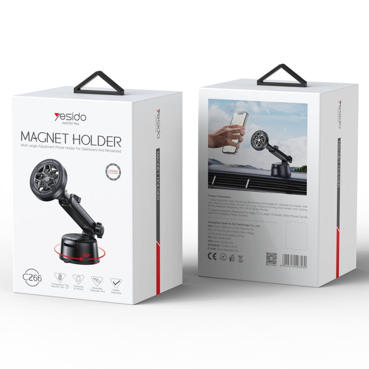 Yesido C266 Magesafe Magnetic Car Holder(Black) - Car Holders by Yesido | Online Shopping UK | buy2fix