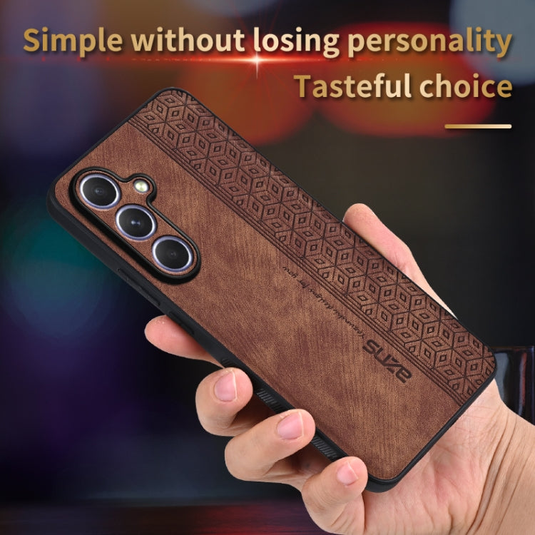 For Samsung Galaxy S25+ 5G AZNS 3D Embossed Skin Feel Phone Case(Brown) - Galaxy S25+ 5G Cases by AZNS | Online Shopping UK | buy2fix