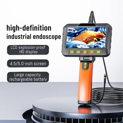 T27 5 inch IPS Color Screen 7.9mm Dual Camera Handheld Hard Cable HD Industrial Endoscope, Length:2m(Orange Black) -  by buy2fix | Online Shopping UK | buy2fix