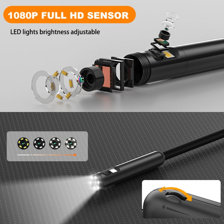 Y15 8mm Single Camera WiFi Connected Hard Cable HD Industrial Endoscope, Length:1m(Black) -  by buy2fix | Online Shopping UK | buy2fix