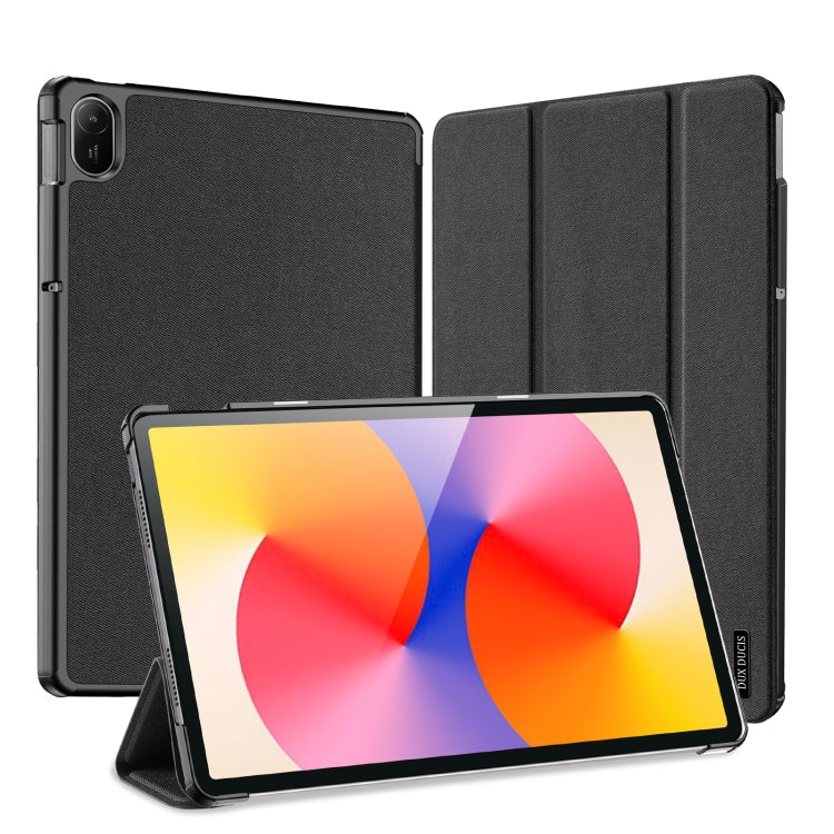 For Huawei MatePad SE 11 2024 DUX DUCIS Domo Series Cloth Texture Magnetic Leather Tablet Case(Black) - Huawei by DUX DUCIS | Online Shopping UK | buy2fix