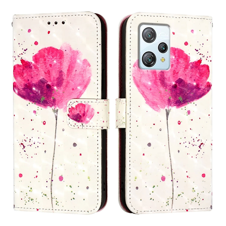 For Blackview A53 3D Painting Horizontal Flip Leather Phone Case(Flower) - More Brand by buy2fix | Online Shopping UK | buy2fix