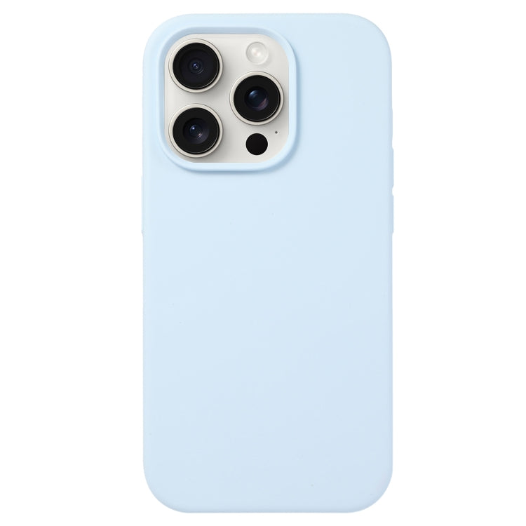 For iPhone 16 Pro Liquid Silicone Phone Case(Sky Blue) - iPhone 16 Pro Cases by buy2fix | Online Shopping UK | buy2fix