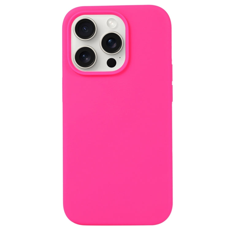 For iPhone 16 Pro Liquid Silicone Phone Case(Brilliant Pink) - iPhone 16 Pro Cases by buy2fix | Online Shopping UK | buy2fix