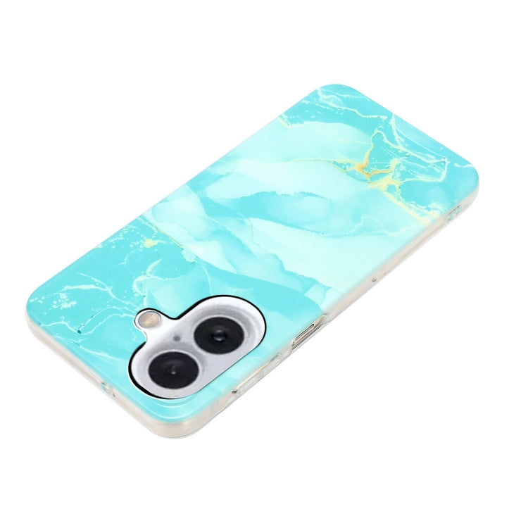 For iPhone 16 IMD Marble TPU Phone Case(Green) - iPhone 16 Cases by buy2fix | Online Shopping UK | buy2fix