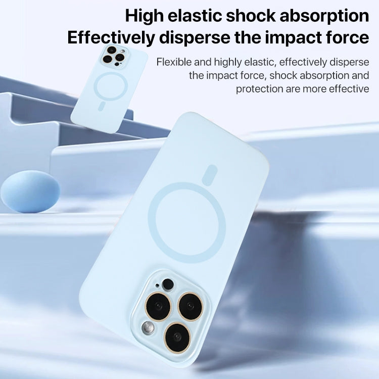 For iPhone 16 Pro Liquid Silicone MagSafe Full Coverage Phone Case with Lens Film(White) - iPhone 16 Pro Cases by buy2fix | Online Shopping UK | buy2fix