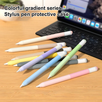 For Apple Pencil USB-C Gradient Silicone Stylus Protective Case(Milk Tea Pink) - Pencil Accessories by buy2fix | Online Shopping UK | buy2fix