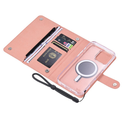 For iPhone 15 ViLi GHB-C Series RFID MagSafe Magnetic Flip Leather Phone Case(Pink) - iPhone 15 Cases by ViLi | Online Shopping UK | buy2fix