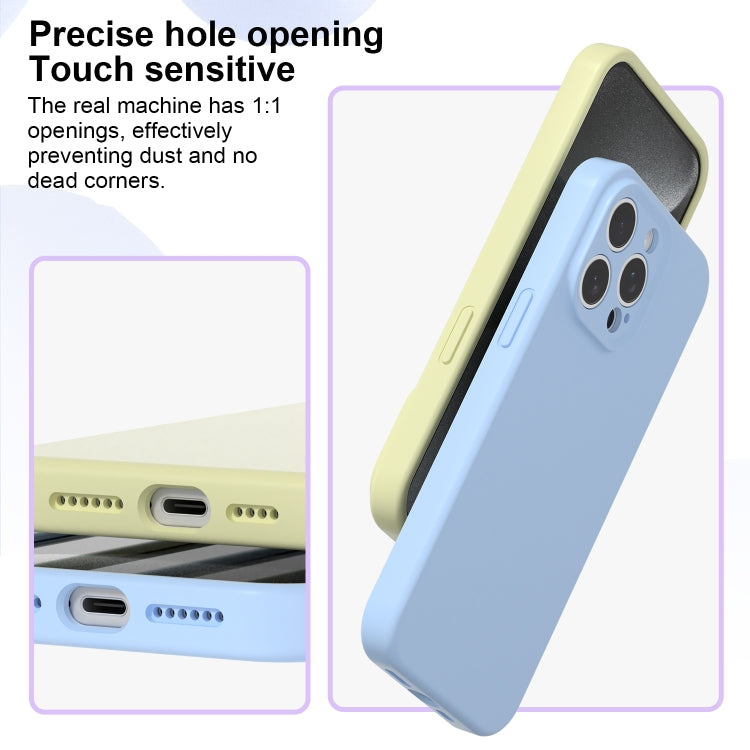 For iPhone 16 Pro Max Precise Hole Liquid Silicone Jelly Color Full Coverage Phone Case(White) - iPhone 16 Pro Max Cases by buy2fix | Online Shopping UK | buy2fix