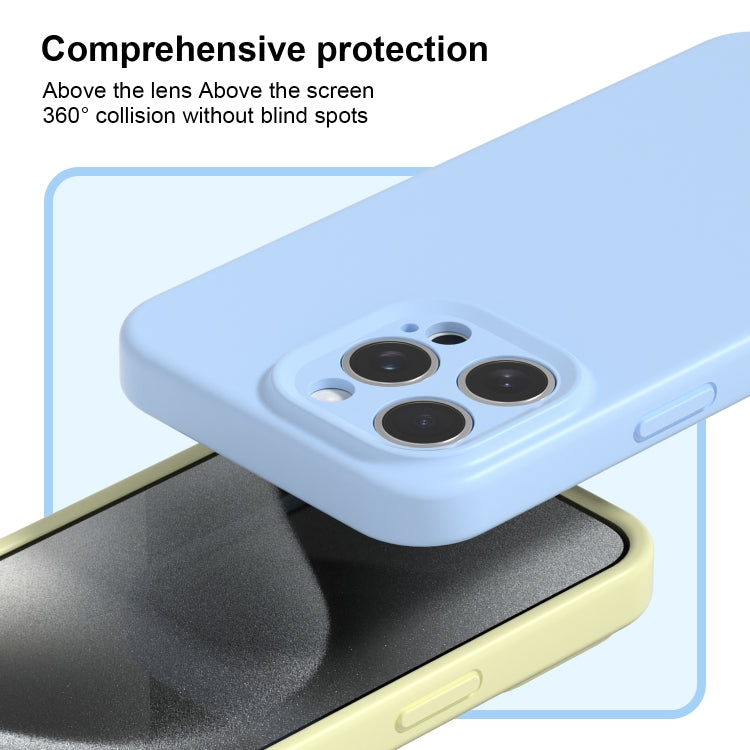 For iPhone 16 Precise Hole Liquid Silicone Jelly Color Full Coverage Phone Case(Midnight Blue) - iPhone 16 Cases by buy2fix | Online Shopping UK | buy2fix