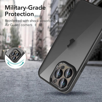 For iPhone 15 Pro Max Colorful Armor Lens Film Translucent Phone Case(Grey) - iPhone 15 Pro Max Cases by buy2fix | Online Shopping UK | buy2fix