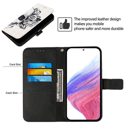 For Redmi K70 Ultra 5G Global 3D Painting Horizontal Flip Leather Phone Case(Skull) - Xiaomi Cases by buy2fix | Online Shopping UK | buy2fix