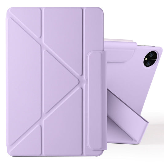 For Honor MagicPad 2 12.3 Fixed Buckle Magnetic Deformation Leather Tablet Case(Taro Purple) - Honor by buy2fix | Online Shopping UK | buy2fix