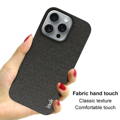 For iPhone 16 Pro Max imak Ruiyi Series Cloth Texture PU + PC Phone Case(Black) - iPhone 16 Pro Max Cases by imak | Online Shopping UK | buy2fix