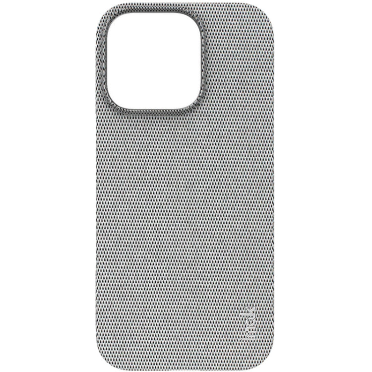 For iPhone 16 Pro imak Ruiyi Series Cloth Texture PU + PC Phone Case(Light Grey) - iPhone 16 Pro Cases by imak | Online Shopping UK | buy2fix