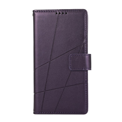 For Redmi K70 Ultra PU Genuine Leather Texture Embossed Line Phone Case(Purple) - Xiaomi Cases by buy2fix | Online Shopping UK | buy2fix