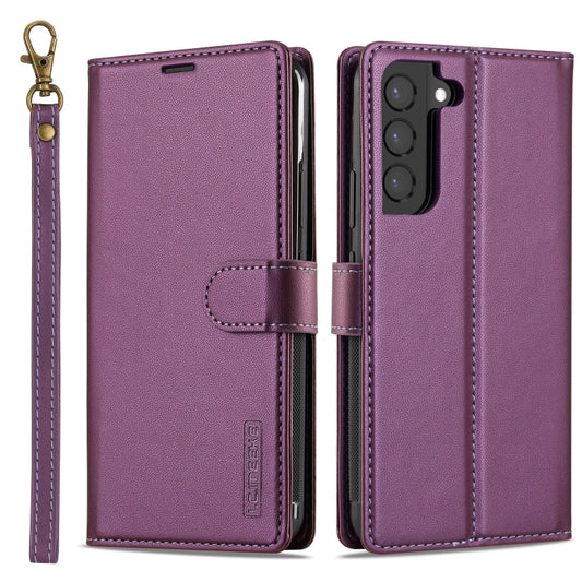 For Samsung Galaxy S22+ 5G LC.IMEEKE L2 Series Detachable Magsafe PU Phone Case with Lanyard(Purple) - Galaxy S22+ 5G Cases by LC.IMEEKE | Online Shopping UK | buy2fix