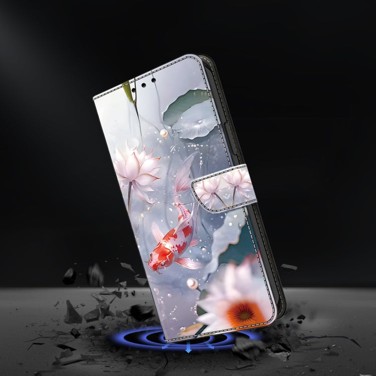 For iPhone 16 Pro Max Crystal Painted Leather Phone case(Koi) - iPhone 16 Pro Max Cases by buy2fix | Online Shopping UK | buy2fix