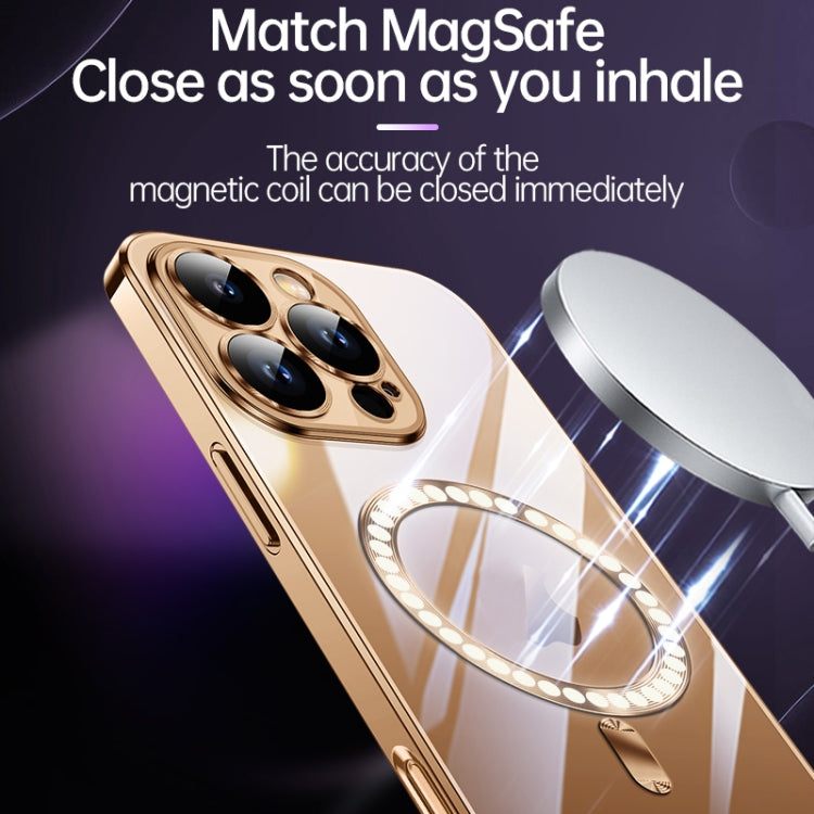 For iPhone 16 Plus SULADA MagSafe Plating TPU Shockproof Phone Soft Case(Gold) - iPhone 16 Plus Cases by SULADA | Online Shopping UK | buy2fix