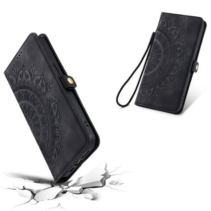 For iPhone 16 Pro Skin Feel Totem Embossed Leather Phone Case(Black) - iPhone 16 Pro Cases by buy2fix | Online Shopping UK | buy2fix