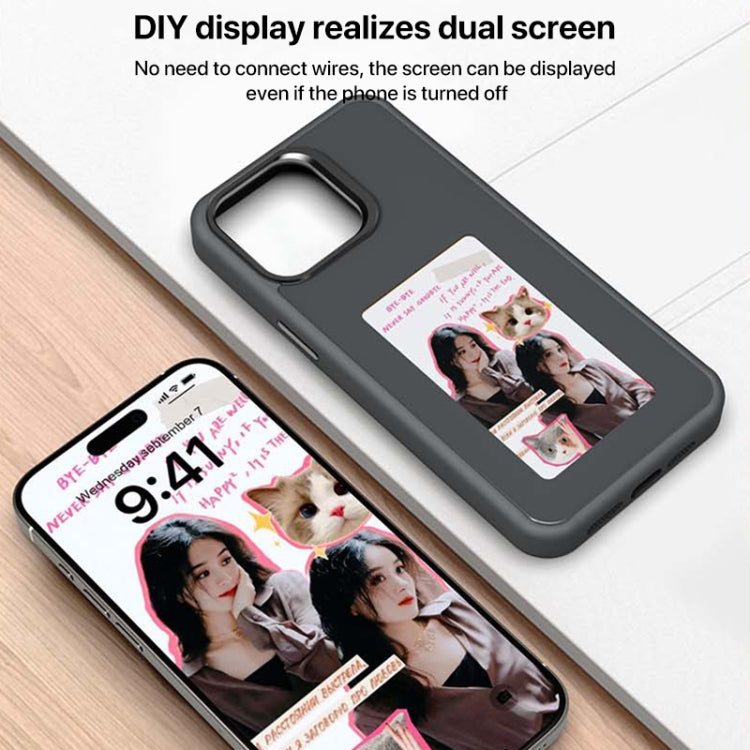 For iPhone 16 Plus Four-Color E-ink Screen NFC DIY Phone Case(Pink) - iPhone 16 Plus Cases by buy2fix | Online Shopping UK | buy2fix