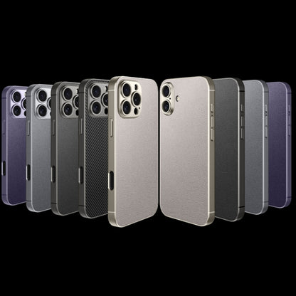 For iPhone 16 GKK Metal Paint Skin Feel Leather Full Coverage Phone Case(Mountain Gray) - iPhone 16 Cases by GKK | Online Shopping UK | buy2fix