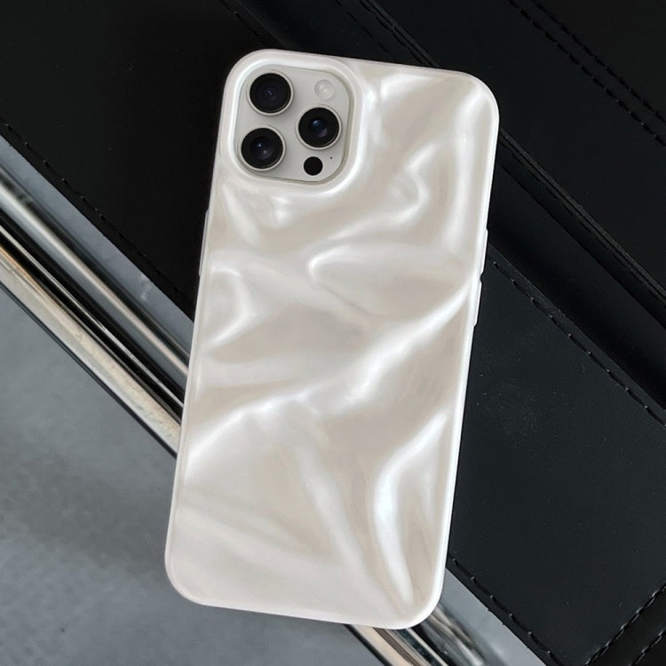 For iPhone 16 Pro Max Water Ripple Electroplating Paint TPU Phone Case(White) - iPhone 16 Pro Max Cases by buy2fix | Online Shopping UK | buy2fix