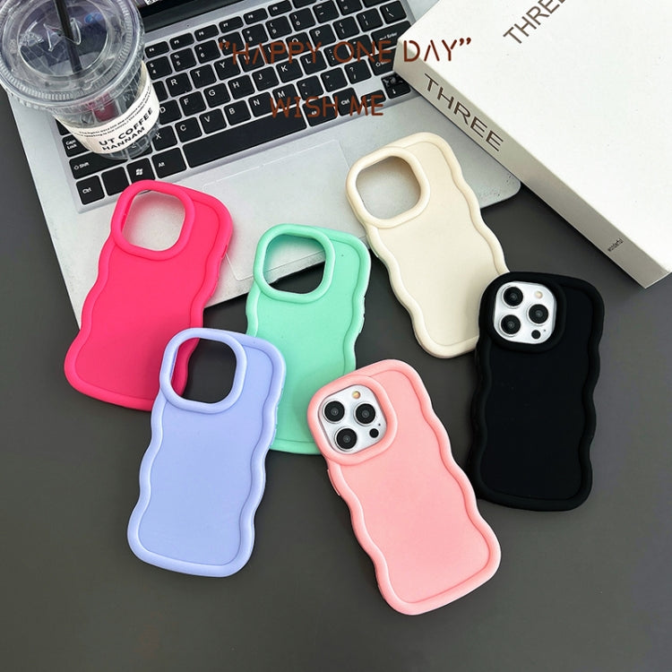 For iPhone 16 Big Wave Puff Shape TPU Phone Case(Pink) - iPhone 16 Cases by buy2fix | Online Shopping UK | buy2fix