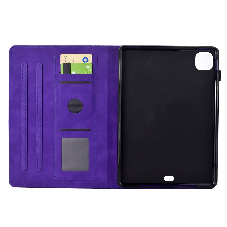 For iPad Pro 11 2024 Cats Embossed Leather Smart Tablet Case(Purple) - iPad Pro 11 2024 Cases by buy2fix | Online Shopping UK | buy2fix