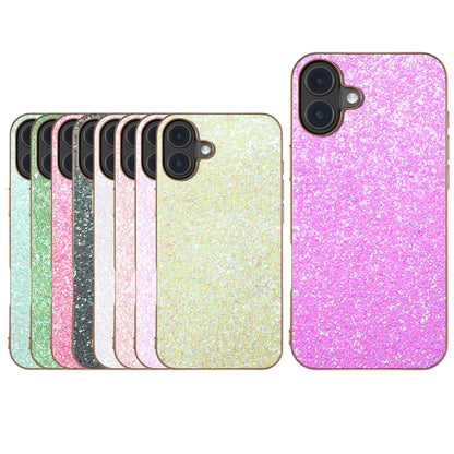 For iPhone 16 Plus Electroplating Frame Colorful Glitter Phone Case(Gold) - iPhone 16 Plus Cases by buy2fix | Online Shopping UK | buy2fix