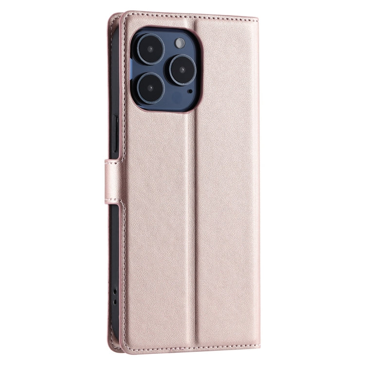 For iPhone 16 Pro Max Voltage Ultra-thin Dot Leather Phone Case(Rose Gold) - iPhone 16 Pro Max Cases by buy2fix | Online Shopping UK | buy2fix