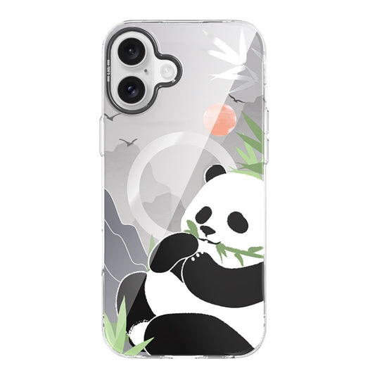 For iPhone 16 TGVIS Grace Series MagSafe Magnetic Phone Case(Panda) - iPhone 16 Cases by TGVIS | Online Shopping UK | buy2fix