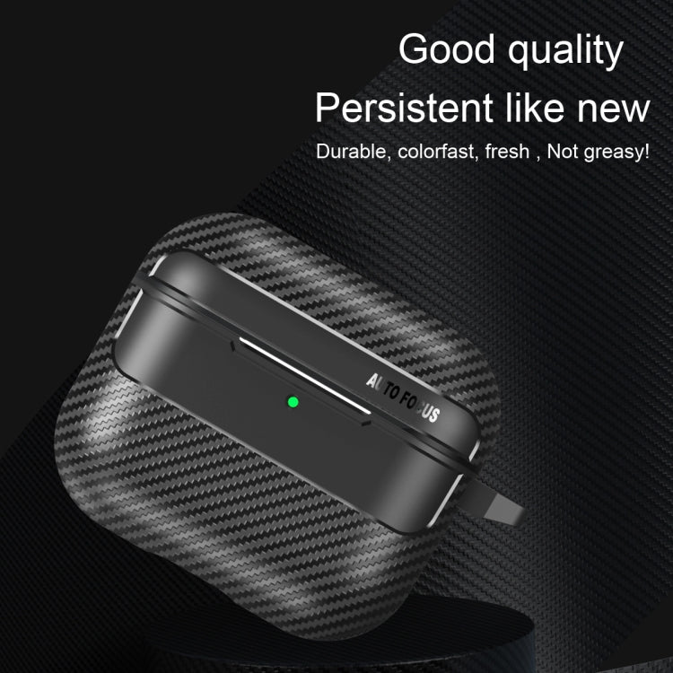 For AirPods 4 Carbon Fiber Texture Bluetooth Earphone Protective Case(Black) - For AirPods 4 by buy2fix | Online Shopping UK | buy2fix