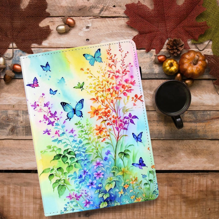 For iPad Air 11 2024 Painted Pattern Leather Tablet Case(Colorful Flowers) - iPad Air 11 2024 Cases by buy2fix | Online Shopping UK | buy2fix