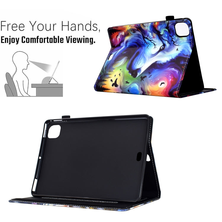 For iPad Pro 11 2024 Painted Pattern Leather Tablet Case(Star Wolf) - iPad Pro 11 2024 Cases by buy2fix | Online Shopping UK | buy2fix