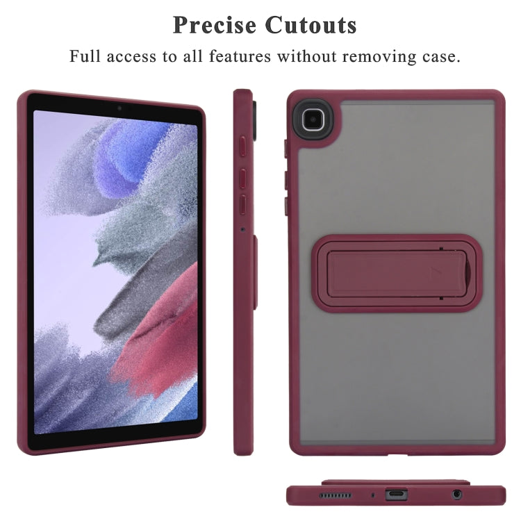 For Samsung Galaxy Tab A9+ Skin Feel Holder PC Hybrid TPU Tablet Case(Wine Red) - Galaxy Tab A9+ by buy2fix | Online Shopping UK | buy2fix